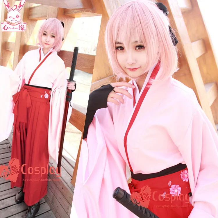 

Fate/Grand для игры, бесплатная доставка Okita Souji Сакура сабля для костюмированной вечеринки на Хэллоуин вечерние Косплей японской вишни кимоно женские костюмы