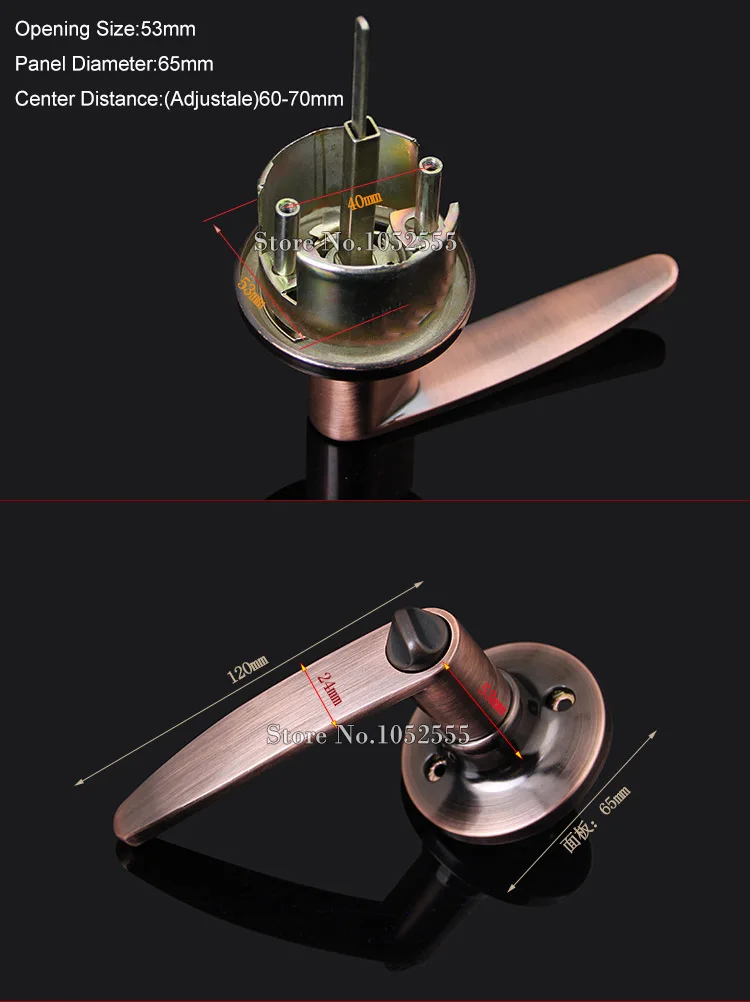 High Quality Stainless Steel Security Door Lock House Interior Handle Anti-theft Lever Locks with keys K127 | Обустройство дома