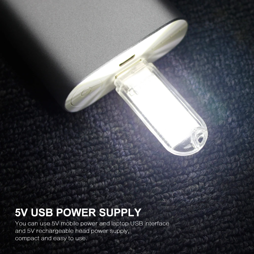 2 шт. Новый мини USB светодиодный светильник 5730 SMD 3 светодиода книжный s походная