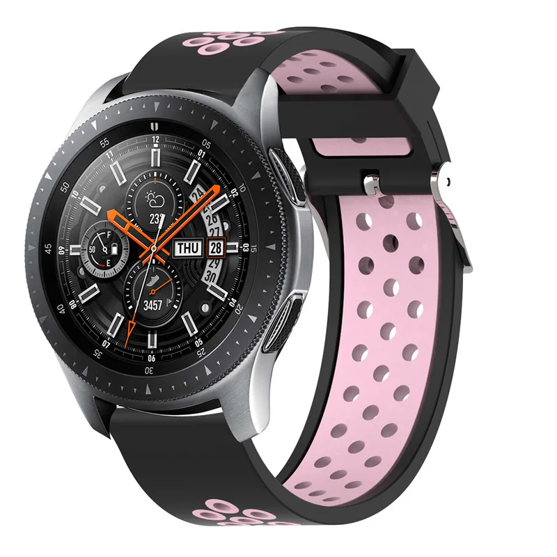 Силиконовый браслет для samsung gear S3 Classic Frontier Galaxy watch 46 мм SM-R800 часы браслет для huawei watch GT active