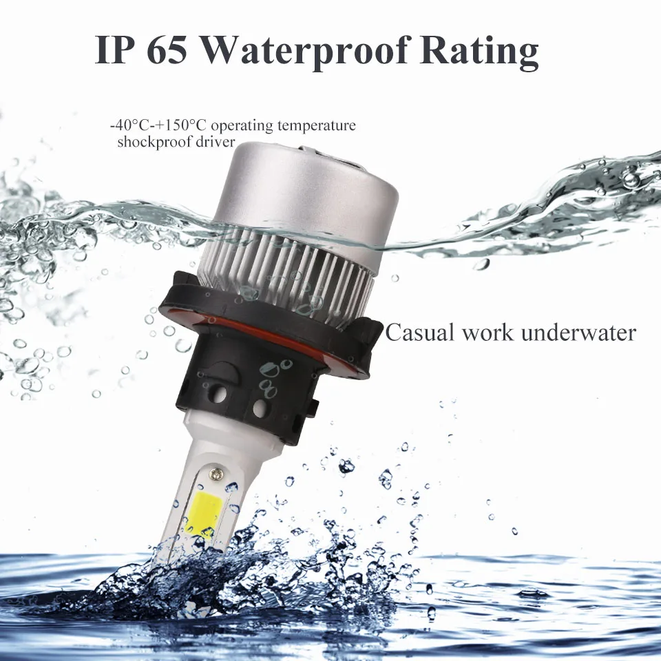

ANMINGPU 2Pcs 8000LM/Pair Headlight Bulbs H7 Led Headlights H4 Led H13 Hi/Lo Beam H1 H3 H9 H11 9005 9006 Led Fog Light COB 6500K