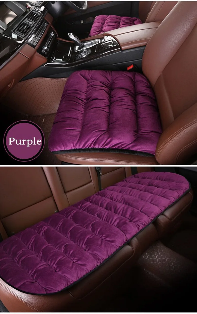 

Fashionable Winter Warm Car Seat Cover Universal Fit Non-slip Seat Protector Breathable Plush Cushion Cover Auto Comfortable Mat