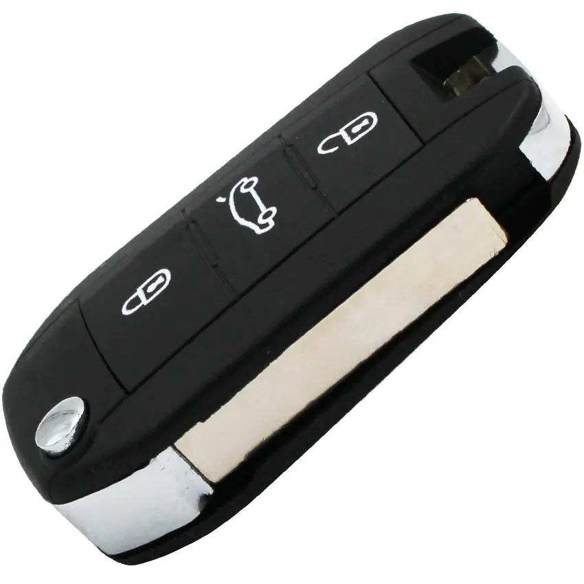 Замена 3 кнопки дистанционного ключа корпус пустой+ Uncut Blade HU83 с Goove для peugeot 308 508