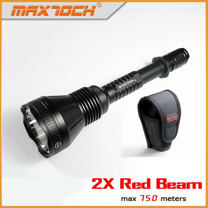 Оранжевый MAXTOCH Shooter 2X красный луч 750 м+ расстояние, 270lm, красный светодиодный Дальний Красный светильник, ночной охотничий фонарь - Цвет: Оранжевый