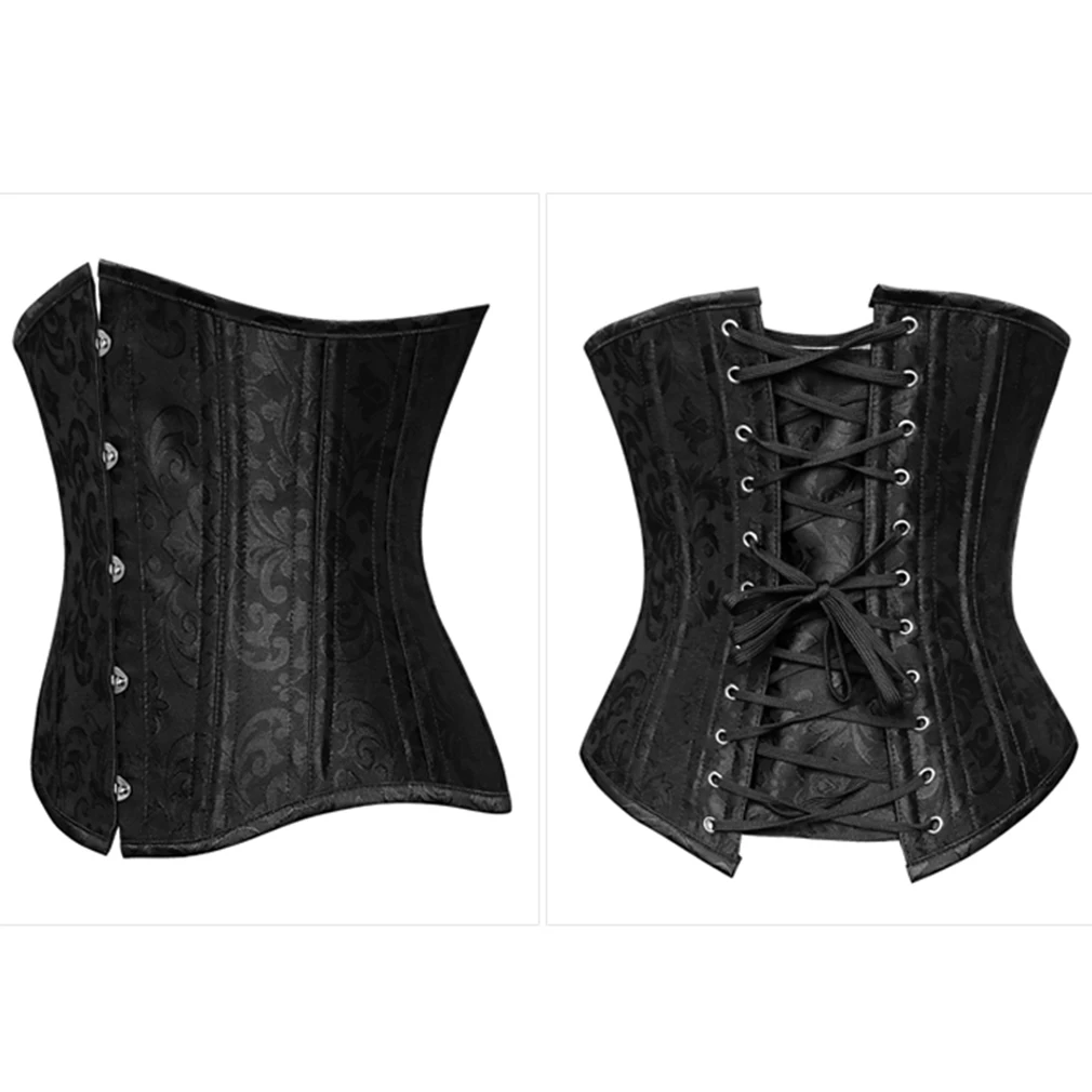 Элегантный жаккардовый корсет с 24 стальными косточками под бюстом поясной для