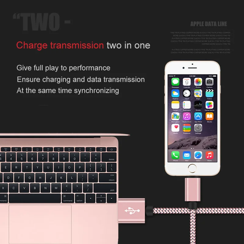 20 см 1m 2m 3M USB кабель для передачи данных зарядного устройства iPhone 6s 6 7 8 плюс размер