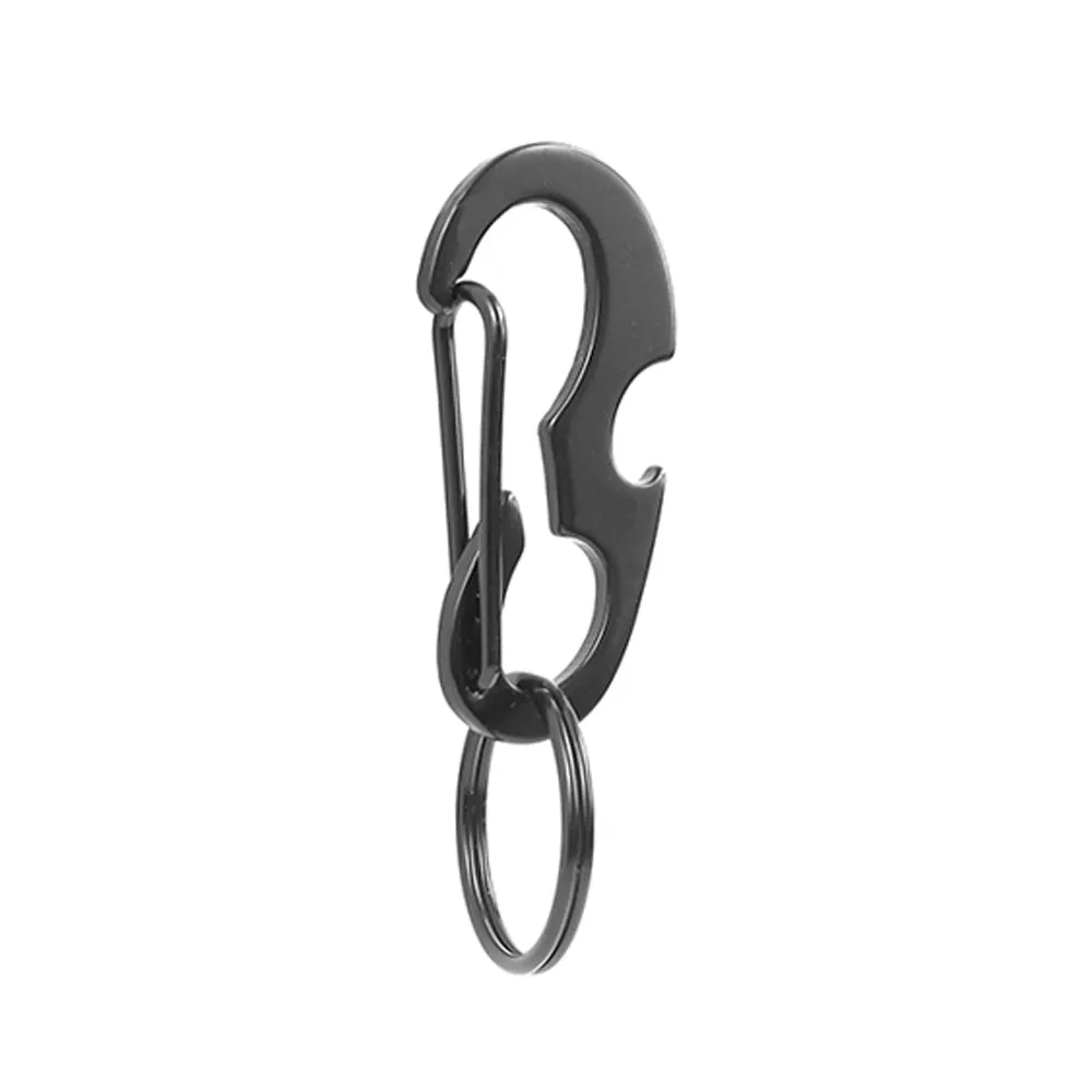 

500pcs/lot EDC Multifunction Climbing Carabiner Metal Quickdraw Clasp Bottle Opener Pocket Spring Hook with Key Ring