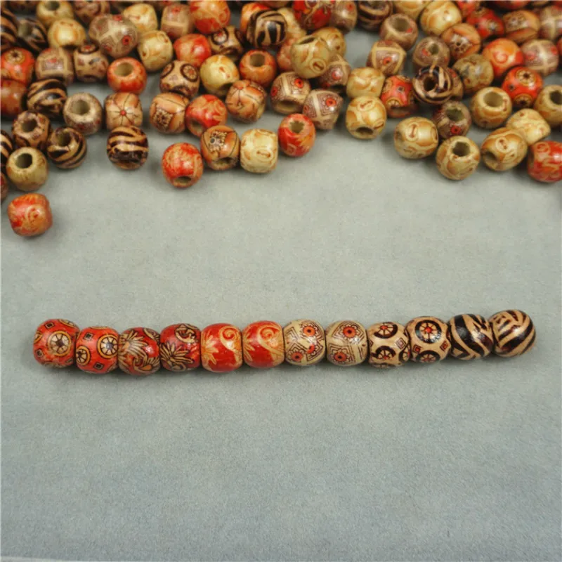 

LINSOIR 100pcs 12mm Natural Wooden Beads Fit Necklace Bracelet Loose 5mm Big Hole Spacer Wood Beads Jewelry Making Houten Kralen