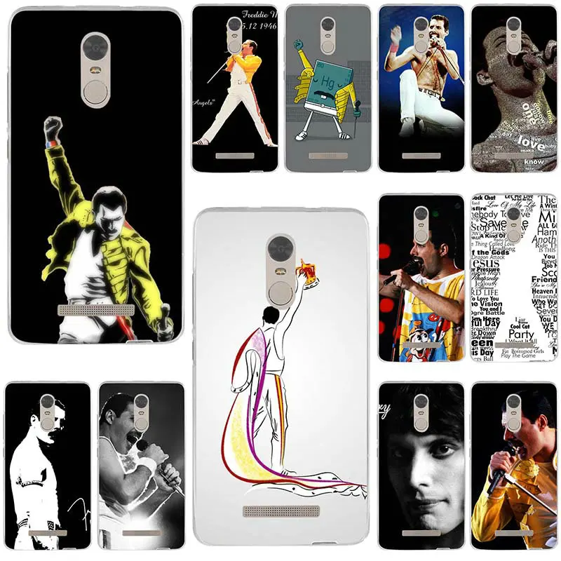 Soft TPU Funny Phone Cases for Xiaomi Mi Redmi Note 3S 4 4X 4A 5 5S 5A 6 6X 6A 8 A1 Pro Plus Max 3 Freddie Mercury Queen Band |