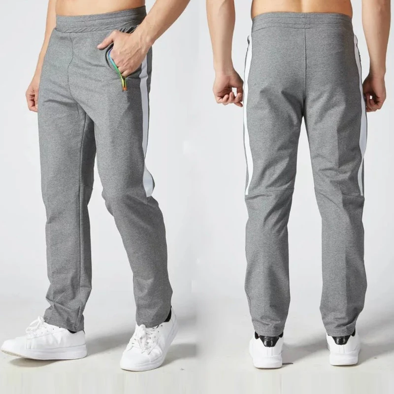Мужские повседневные хлопковые брюки для бега новинка 2017 однотонные леггинсы 3/4