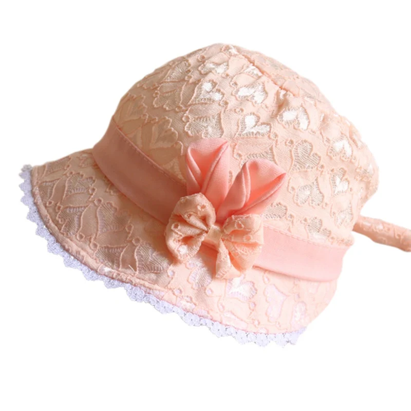2018 Summer Toddler Baby Hats Kids Girl Bud Silk Lace Flower Gauze Bucket Fashion Children Cap L1 | Детская одежда и обувь