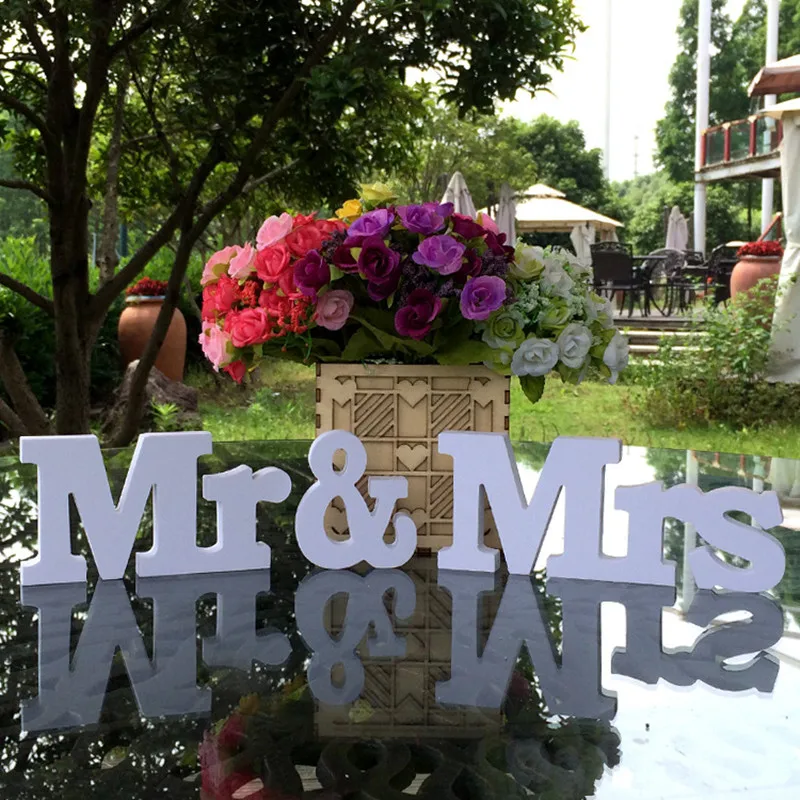 3 шт./компл. Свадебные украшения белые буквы Mr &amp Mrs Декор реквизит только что