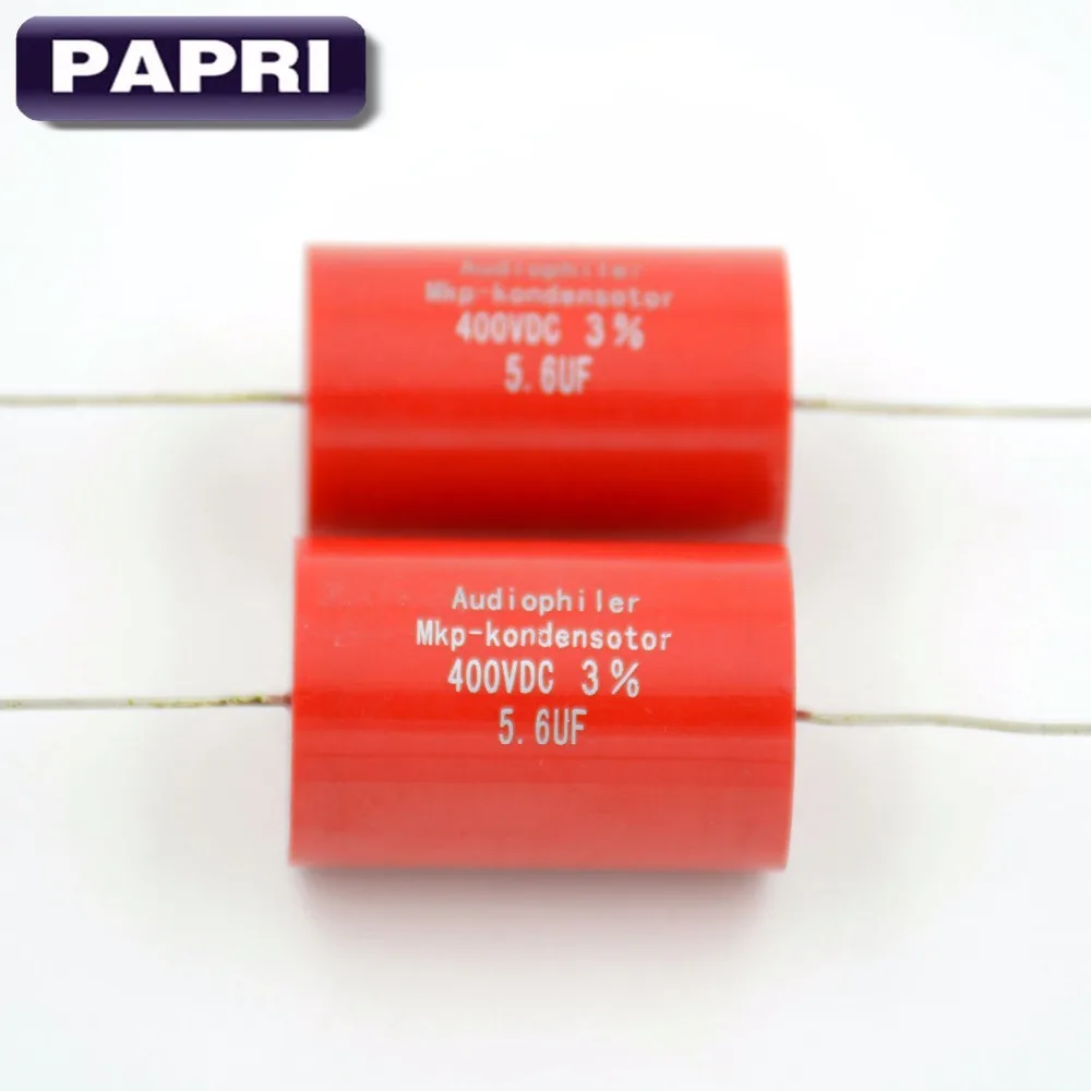 PAPRI 400VDC 5 6 мкФ Металлизированный Полипропиленовый осевой конденсатор аудио HIFI DIY