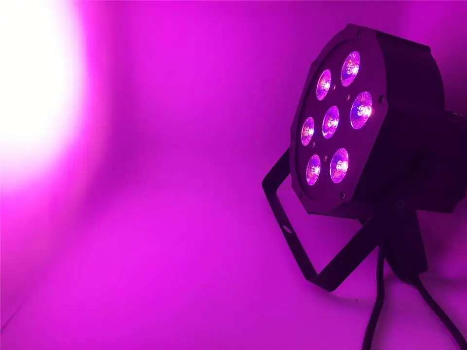 Плосветильник светодиодный 4 в 1 прожектор с CREE RGBW 7x12 Вт 4/8 каналов|light dmx|stage lightled dj |