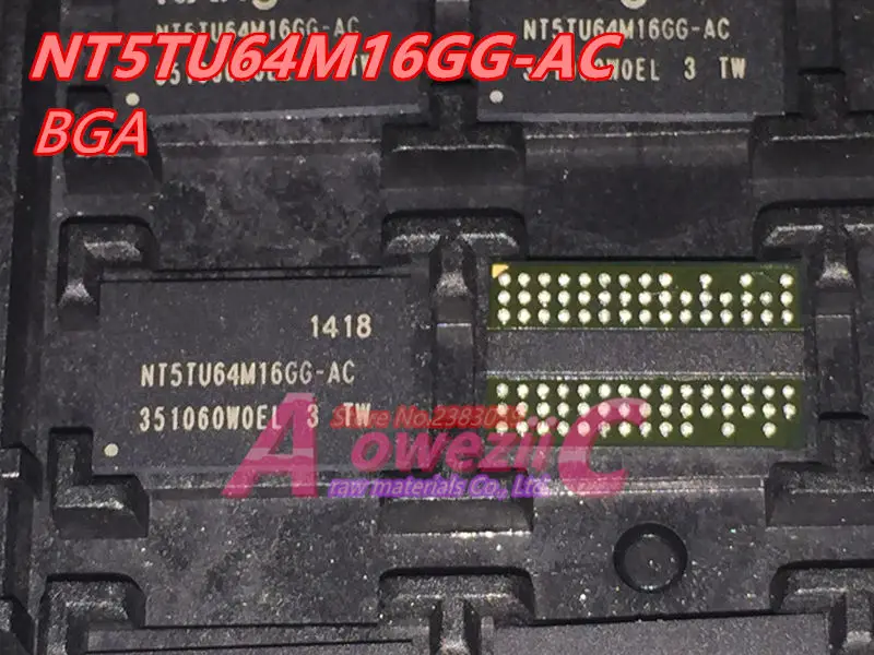 

Aoweziic 100% Новый оригинальный чип памяти BGA с NT5TU64M16GG-AC NT5TU64M16GG AC