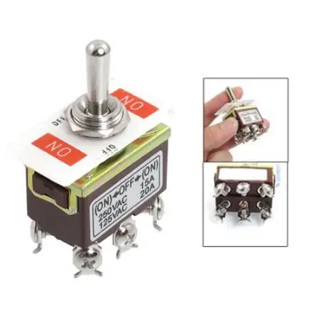 1 шт. AC 250V/15A 125V/20A вкл/выкл/вкл 3 позиции 6PIN DPDT тумблер мгновенный LW|lw|switch |