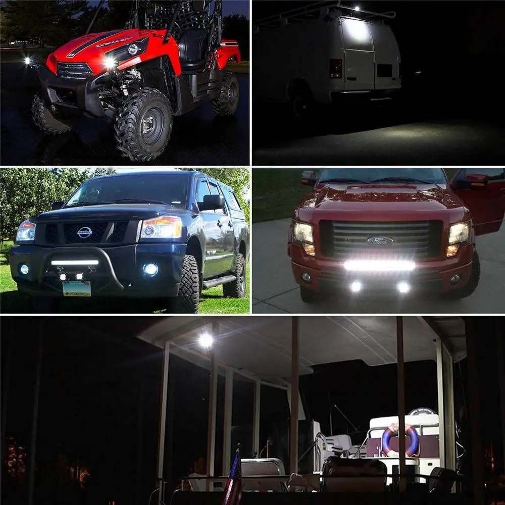 Kaigelin 12 Вт LED Освещение Spotlight Водонепроницаемый LED 12 В автомобиль работы Лампочки для автомобилей авто Offroad Грузовик Лодка внедорожник автомобиль Лампы для мотоциклов