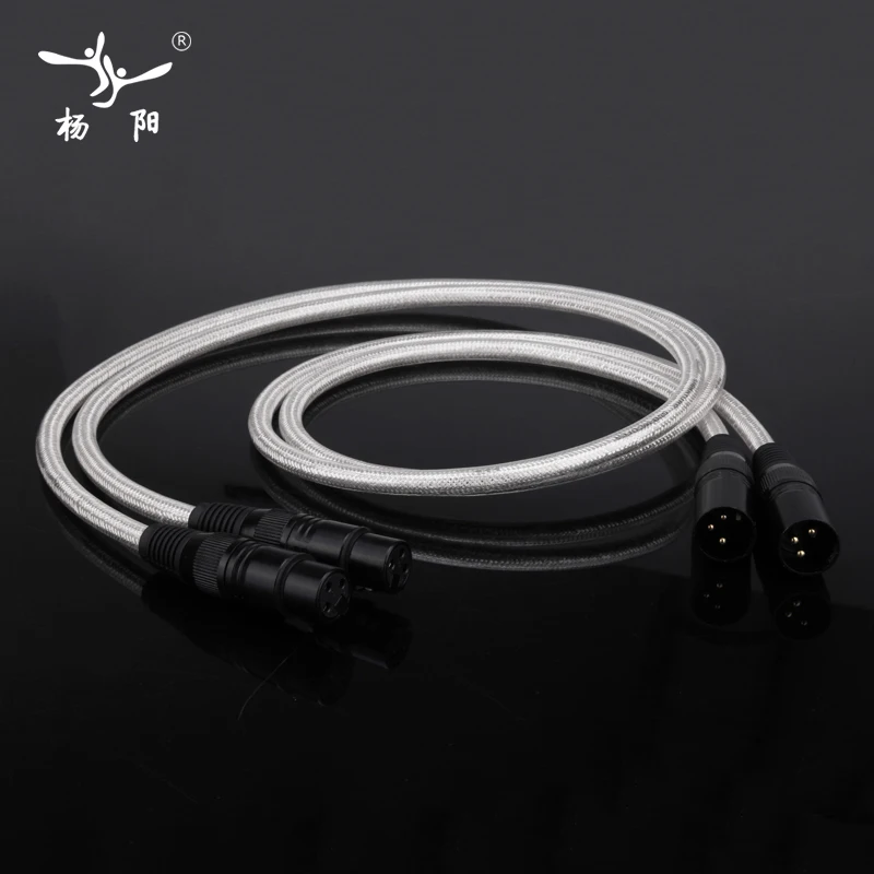 Одна пара посеребренный Hi-Fi кабель YYAUDIO 2 XLR Hi-end папа-XLR мама с позолоченным