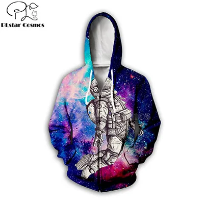 zip hoodies Armstrong космический набор 3d толстовки/толстовка/молния унисекс Женские повседневные милые coseplay астронавт скафандр-18 - Цвет: zip hoodies