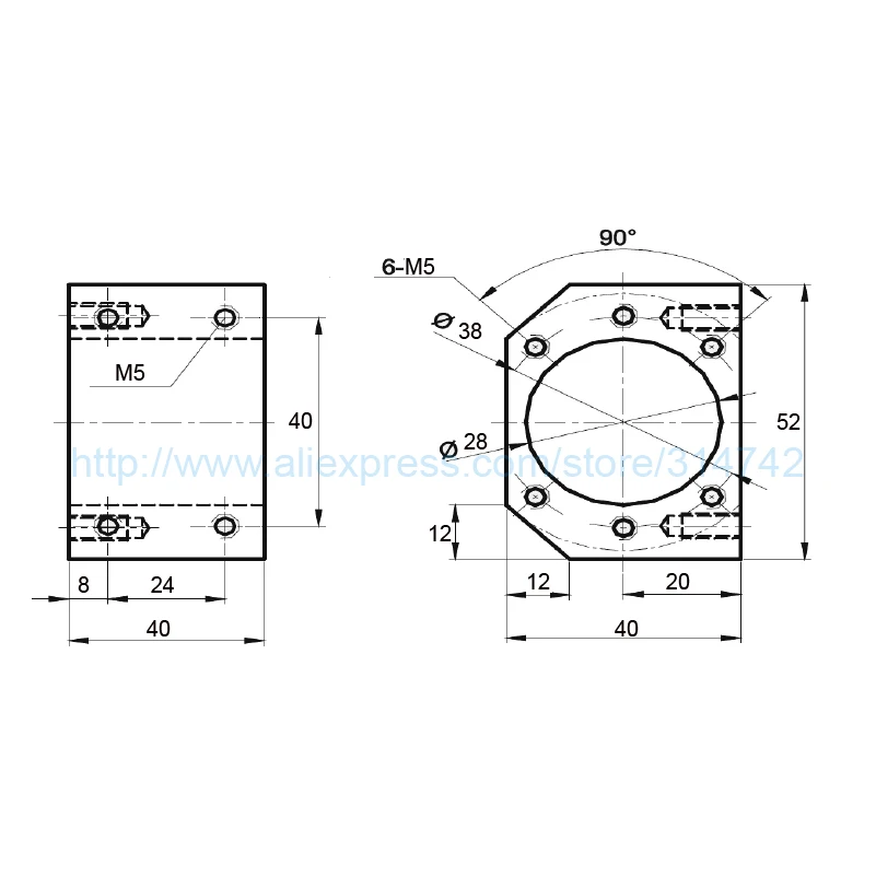 RM1605 -300/900/1300 мм шариковые винты с 1605 шариковой гайкой обработкой конца + 3
