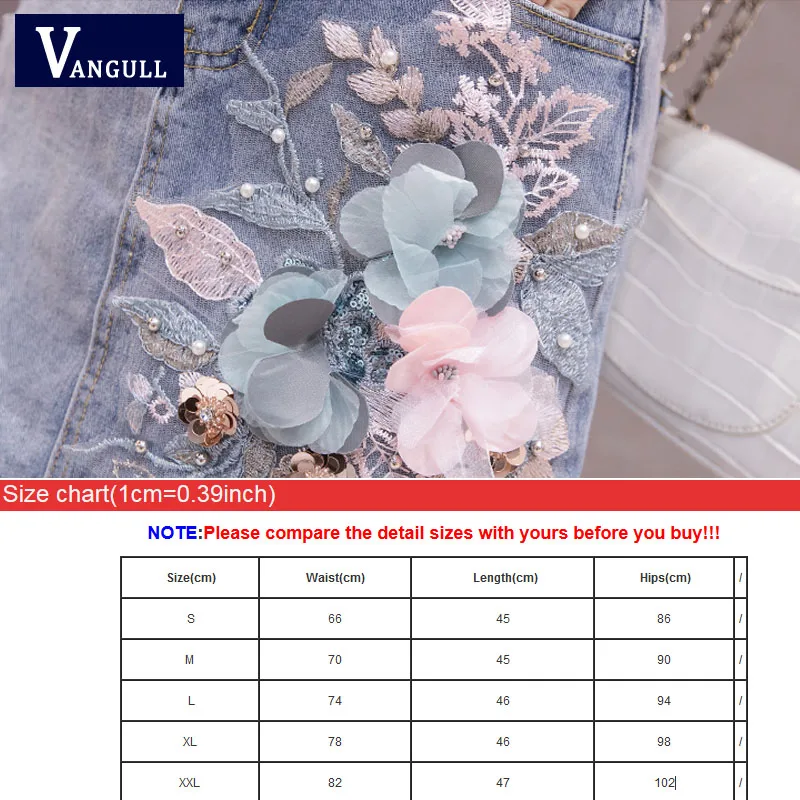 Vangull 2019 Летняя женская джинсовая юбка с бисером и цветами кисточками высокой