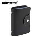 Держатель для карт из 100% натуральной коровьей кожи, корейский модный женский и мужской кошелек с именем держатель для банковской кредитной карты, праздничные подарки