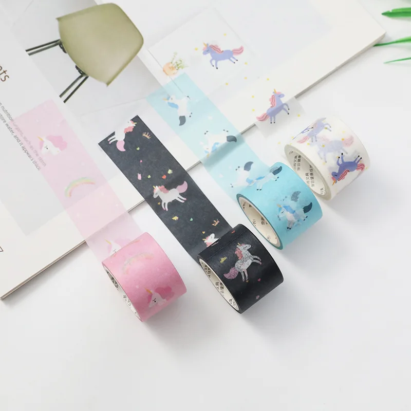 3 см Широкий единорог стиль Мир Васи клейкие ленты клей DIY Скрапбукинг Стикеры Label