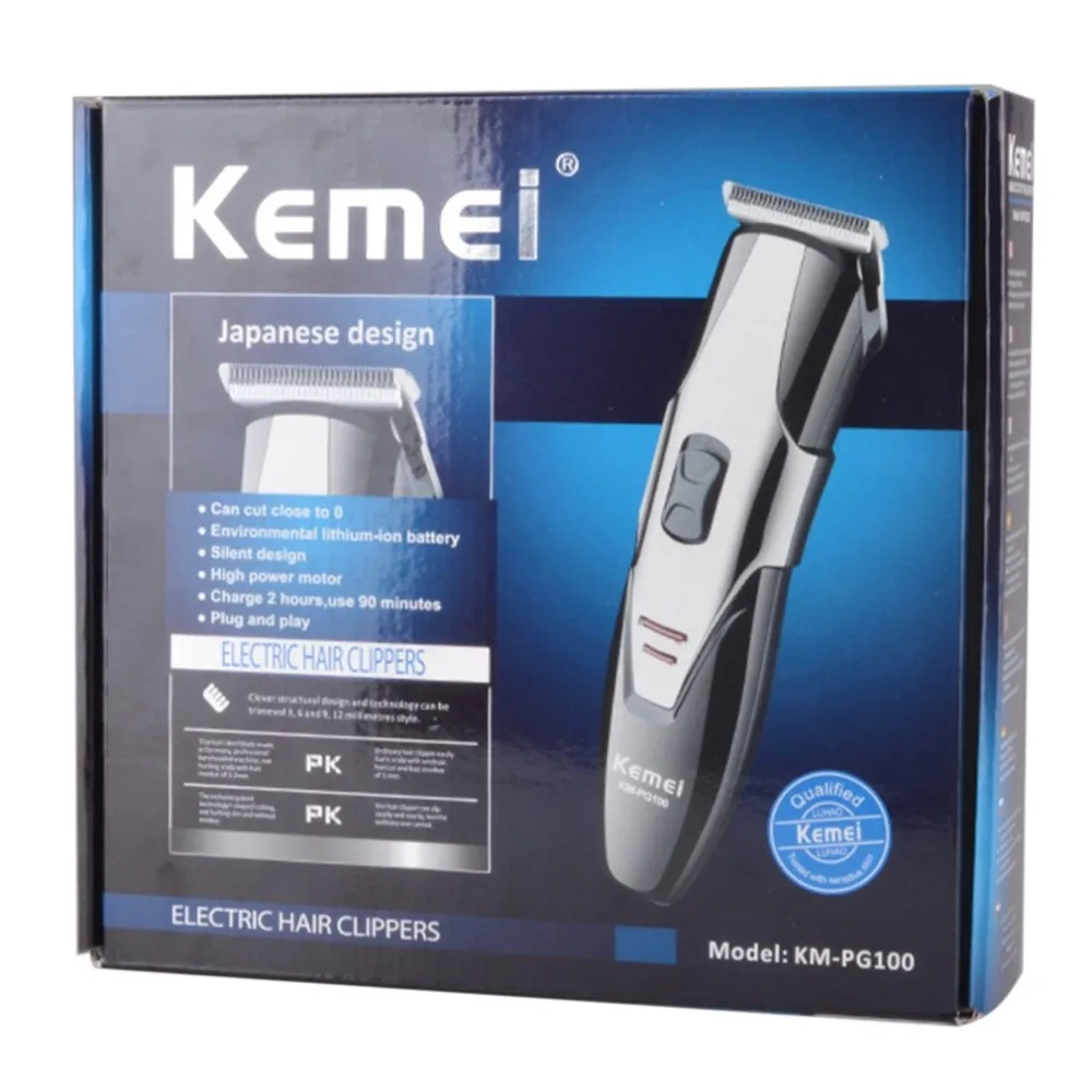 KEMEI KM PG100 ЕС штекер триммер для волос перезаряжаемая электрическая машинка