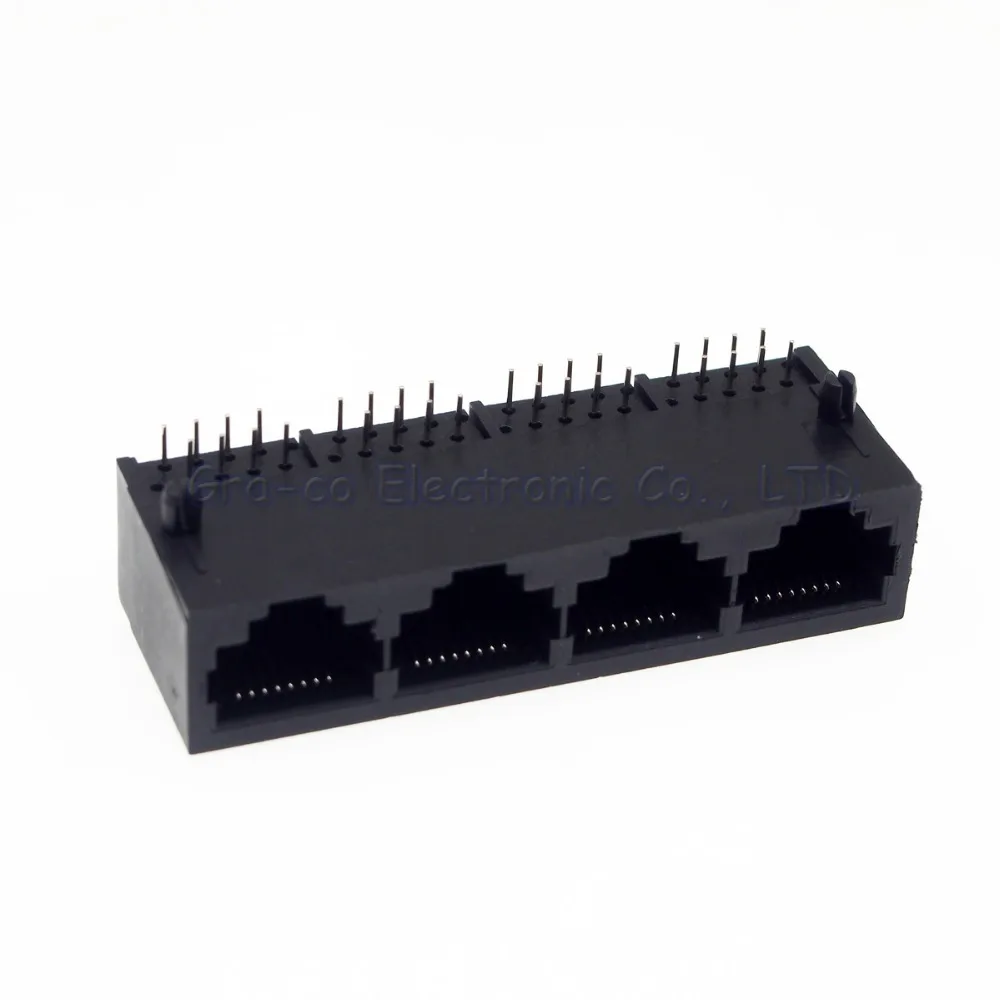 Полностью пластиковый сетевой разъем RJ45 4 порта 59-8C/1x4 LAN 5 шт. |