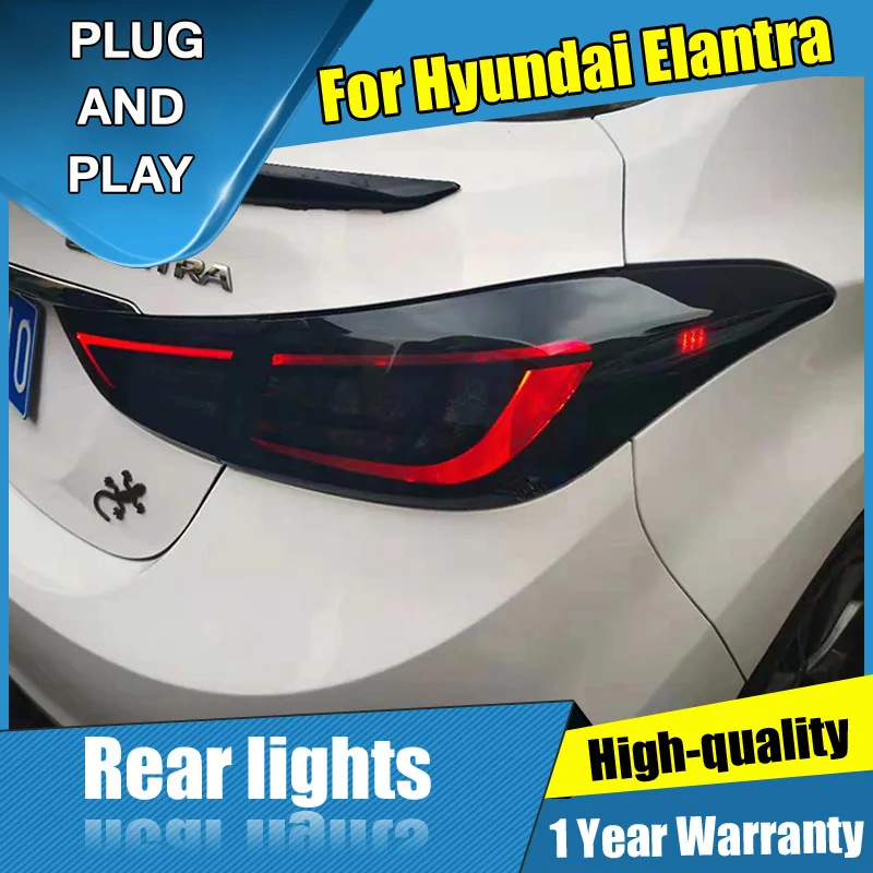 4 шт. автомобильный дизайн для Hyundai Elantra хвост светильник s 2012-2017 светодиодный