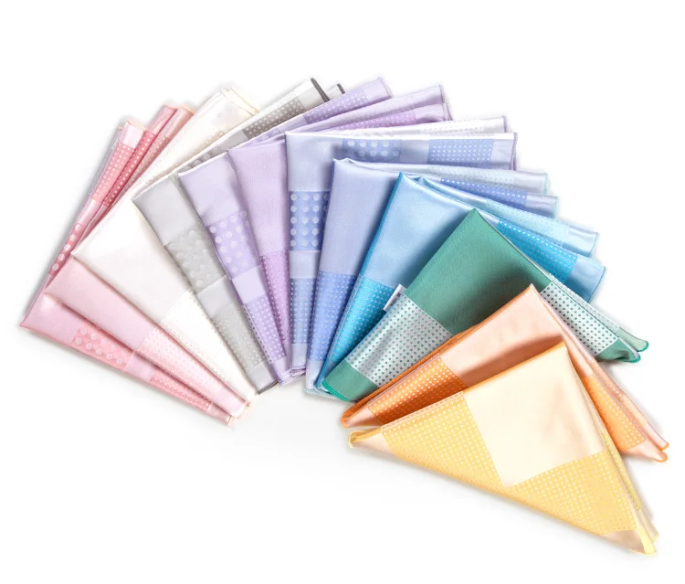 

100% Silk Tiny Handkerchief 25X25cm Sports Handkercheif Fast Dry Fast Cool Multifunction Random Color