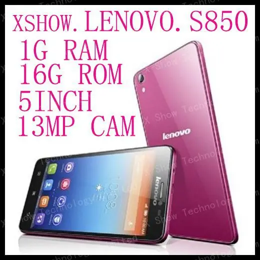 FREE SHIPpING instock Original Lenovo S850 phone Quad-core CPU 16G ROM 1G RAM 13M Camera russia  ANDROID4.2
