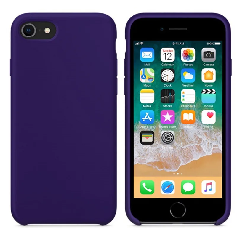 Официальный силиконовый чехол для iPhone 7 8 Plus чехол для телефона для iPhone 11 Pro X XR XS MAX чехол s для iPhone 6 S 6 S Чехол без логотипа