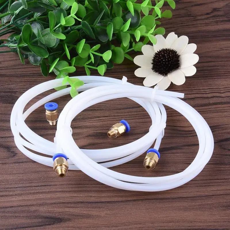 2 предмета Ptfe тефлоновая трубка (2 м) с 4 шт. Pc4-M6 фитинги для 3D-принтеры 1 75 мм нить 0