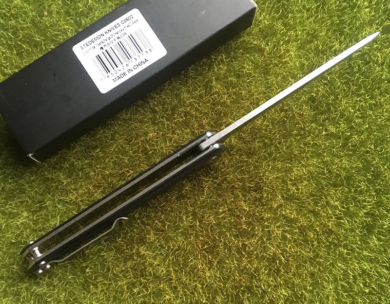 Beli STEDEMON C06 Pisau Lipat Flipper 440C Pisau KVT G10 Pegangan Serat Karbon Berkemah Berburu Luar Ruangan Pisau Saku EDC