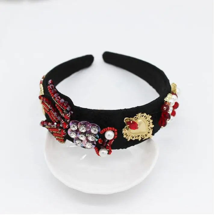 Повязка на голову в стиле барокко звезды бриллианты драгоценные камни