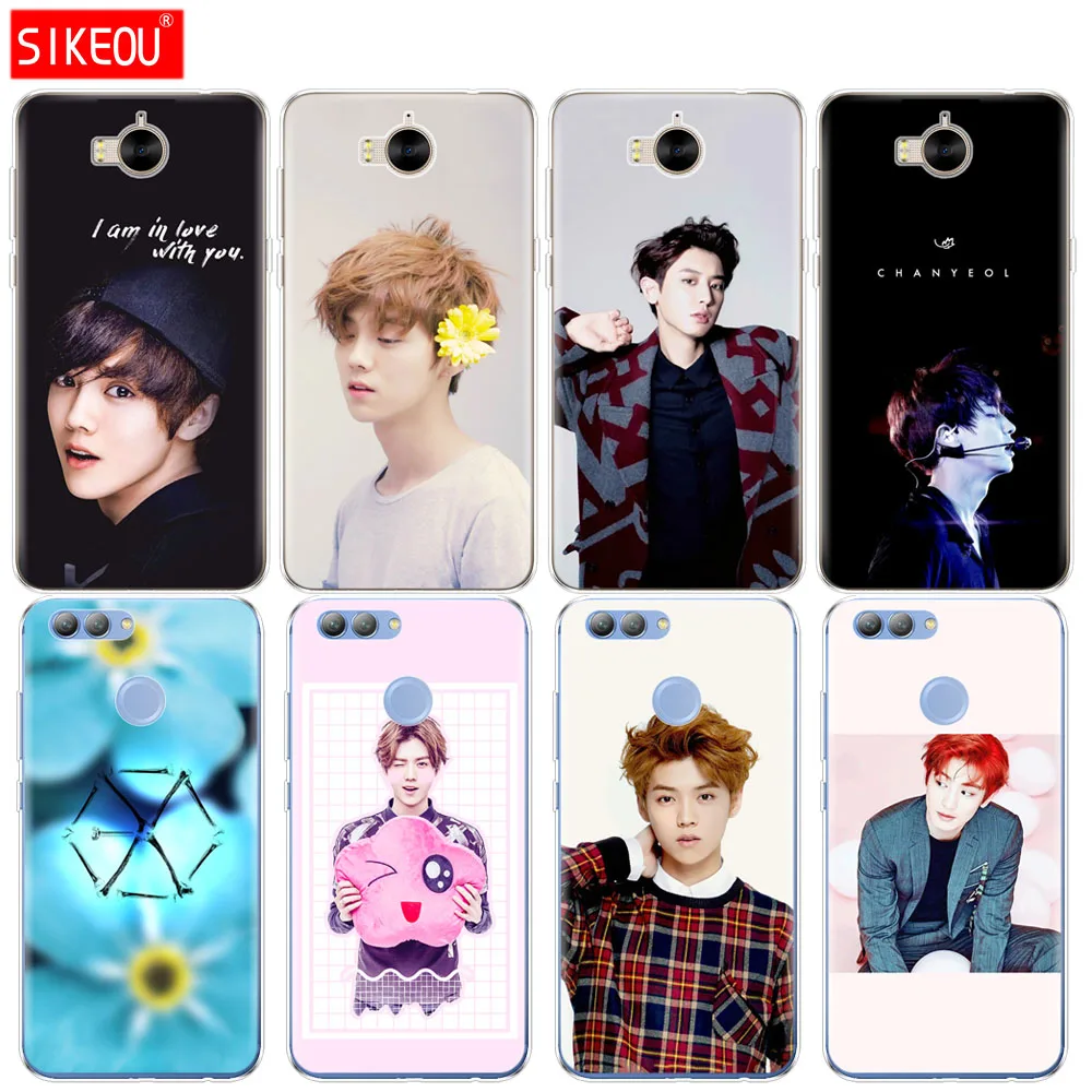Силиконовый чехол для телефона huawei Y3 Y6 Y5 2 II 2017 nova 2s LITE plus Kpop exo LUHAN Park Chanyeol|Бамперы| |