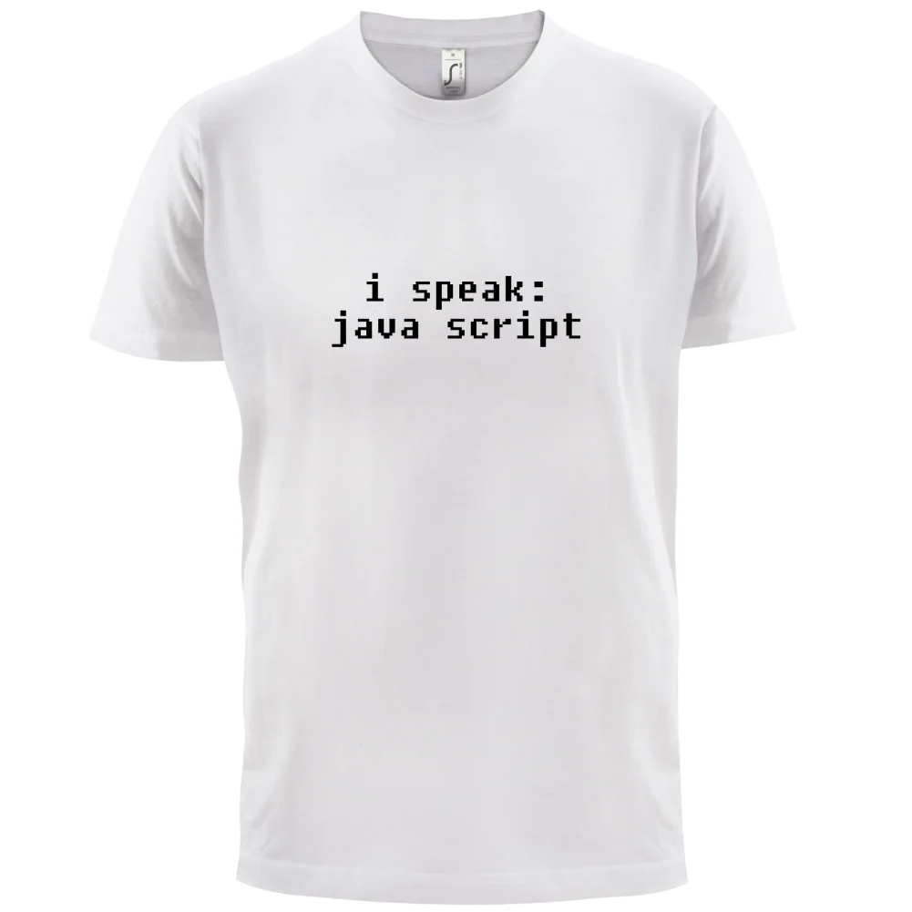 I Speak Javascript Мужская футболка Программирование/Компьютеры/код 13 цветов с надписью