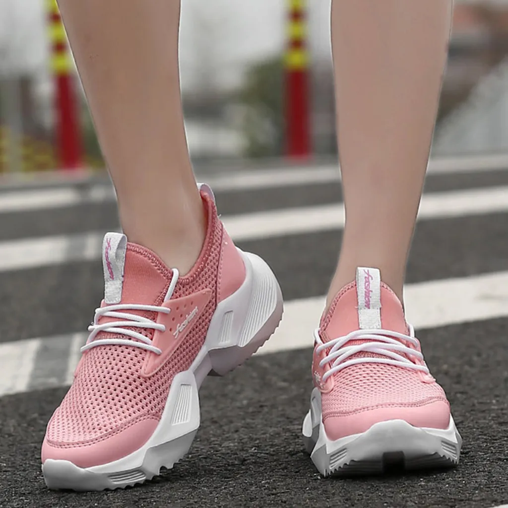 Женская легкая дышащая Спортивная обувь из сетчатого материала женские высокие