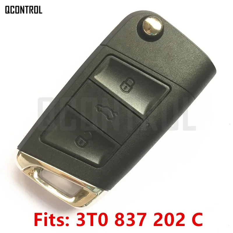 QCONTROL Модернизированный Автомобильный Дистанционный ключ для SKODA 3T0837202C
