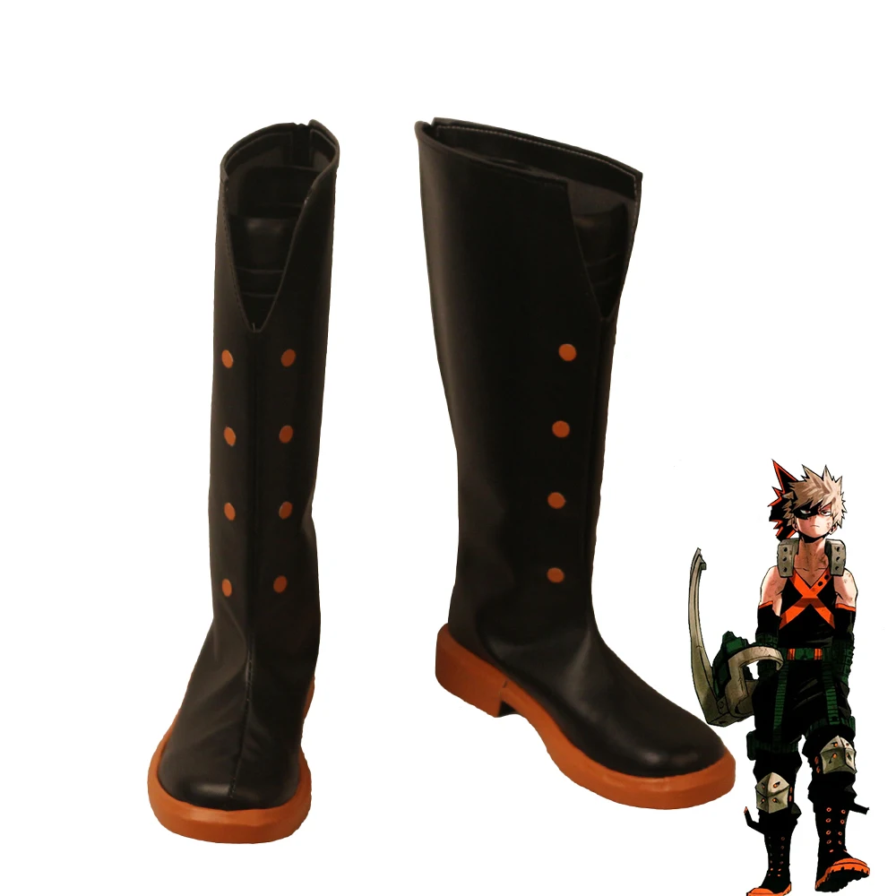 

Мой герой Академия Bakugou костюм кацуки для косплея обувь черные ботинки