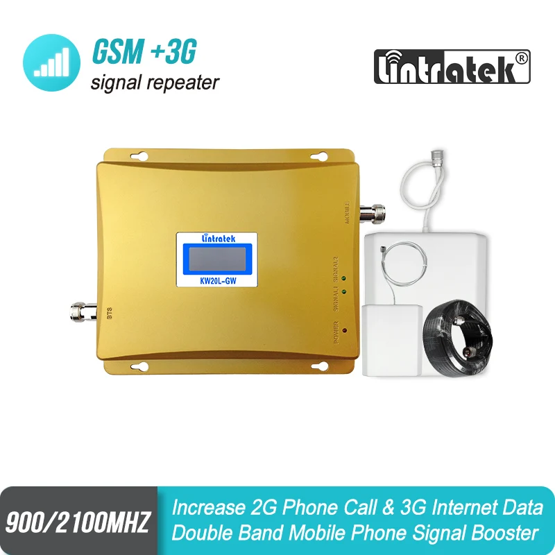 Двухдиапазонный мобильный усилитель сигнала MegaFon Beeline MTS SMARTS GSM 900 3G WCDMA 2100 2G UMTS
