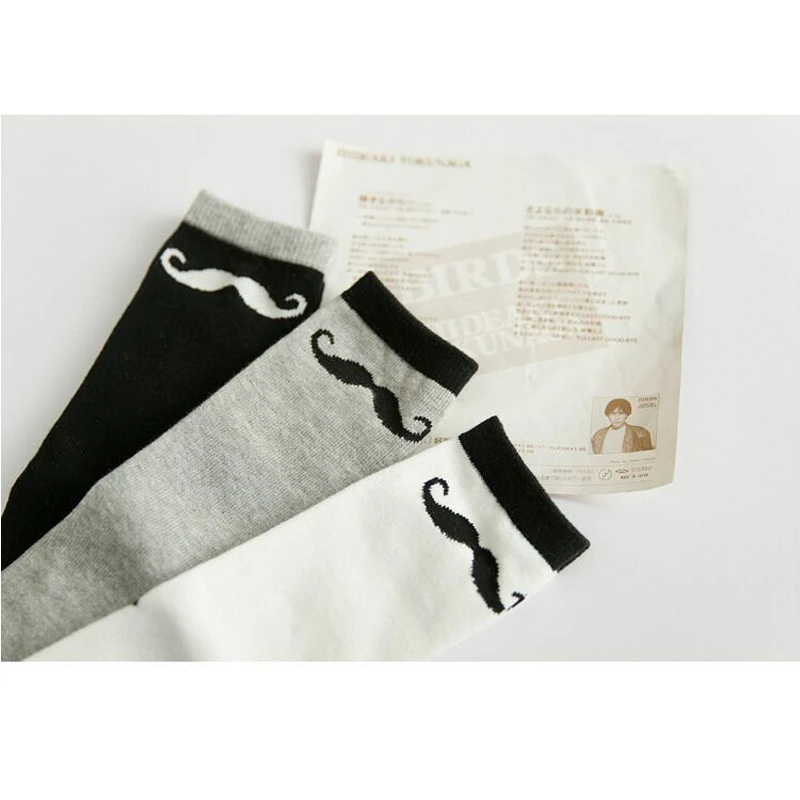 Cotton Socks Fashion Cute Mustache Black grey mustache Boys Kids Baby Long knee high for Children boy|socks kids|boys socksboys fashion socks |