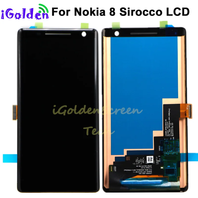ЖК-дисплей с рамкой для Nokia 8 Sirocco сенсорный экран цифровым преобразователем в