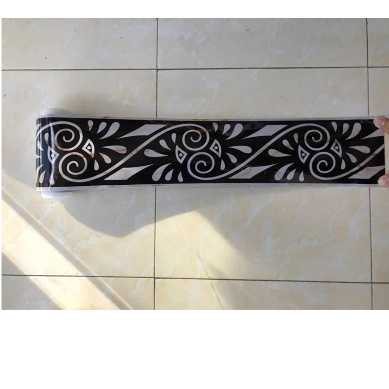 Черные обои Funlife с греческим мраморным узором в стиле барокко для домашнего