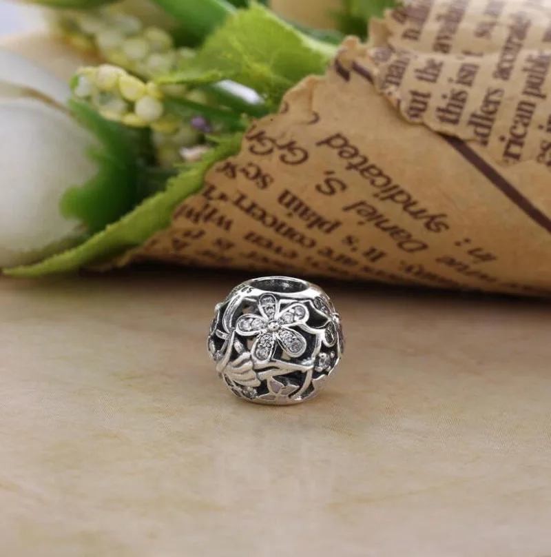 

DIY Hot Sale Fashion Good Quality 925 Sterling Silver Butterfly And Flower Fairy Charm Fit Bracelet