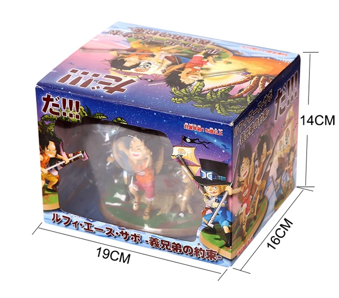 3 шт./компл. цельная кукла Luffy Ace Sabo Brothers Ver Коллекционная модель из ПВХ фигурка