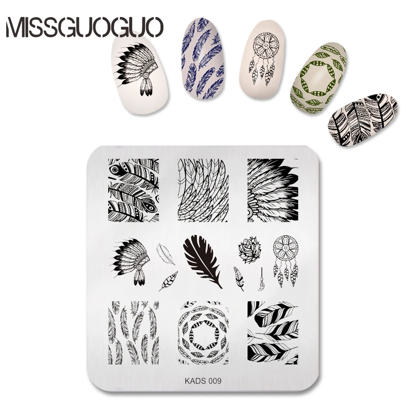 

Индийский Ловец снов ногтей штамп штамповки пластины-шаблоны ногтей штамп перо