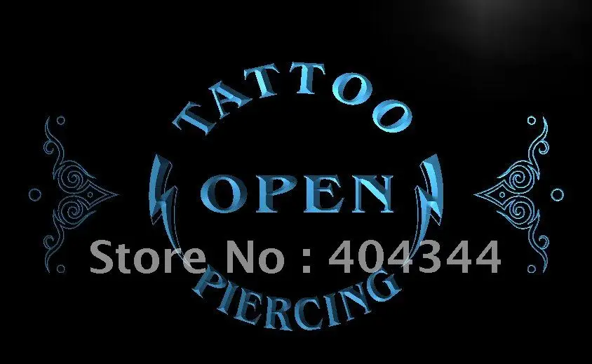 

LK142- Tattoo Piercing Open Display NEW LED Neon Light Sign
