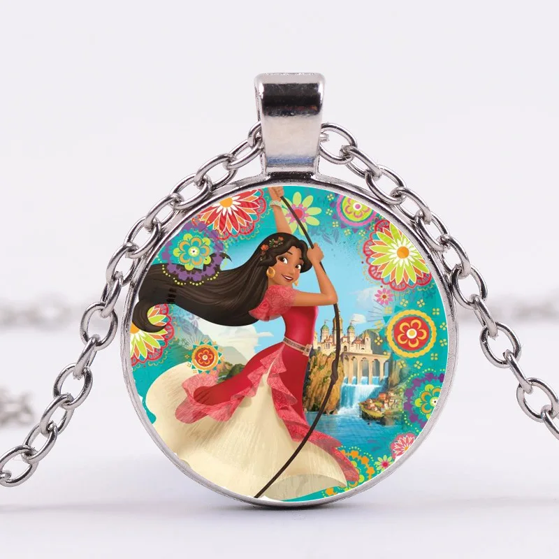 Горячая Elena of Avalor ожерелье искусство латам принцесса Елена Ожерелье стекло